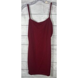 NWT PrettyLittleThing Women's Burgundy Bodycon Mini Dress US‎ 8